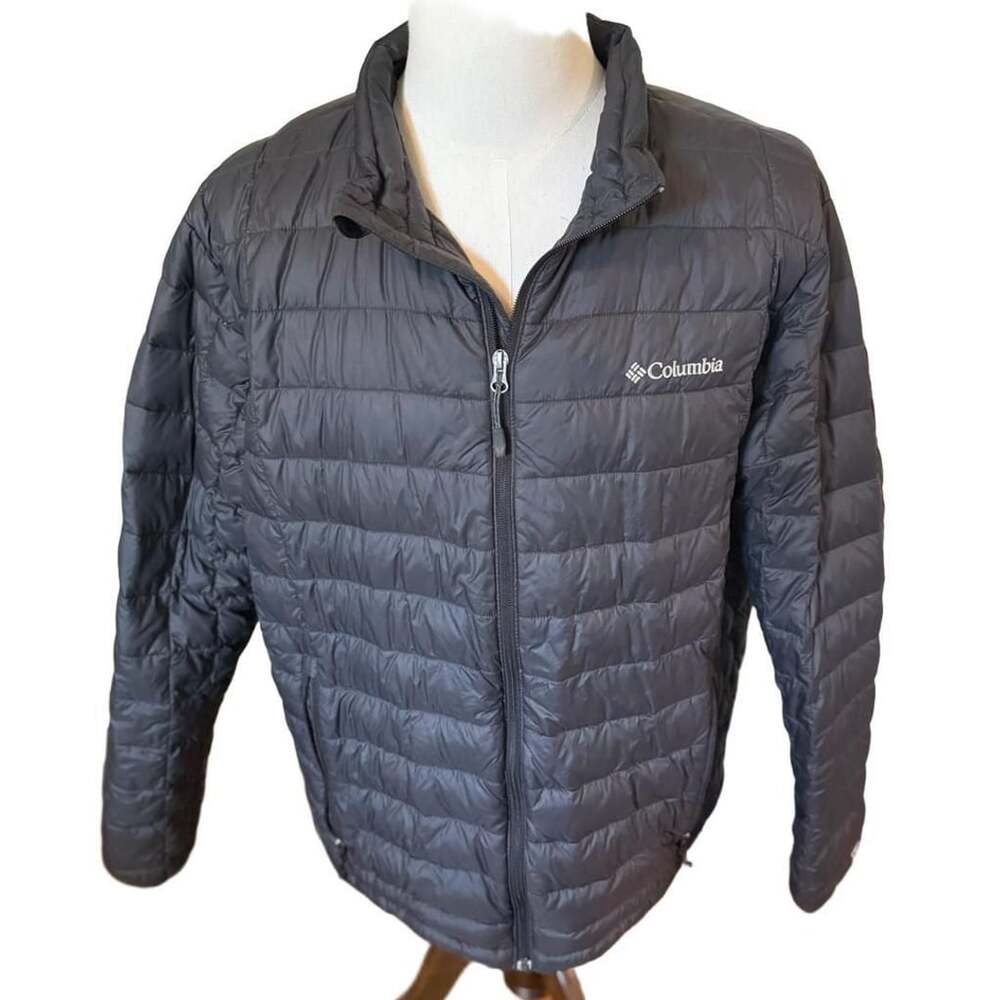 Columbia Voodoo Falls 590 TurboDown Jacket Size XL Black Omni-Heat
